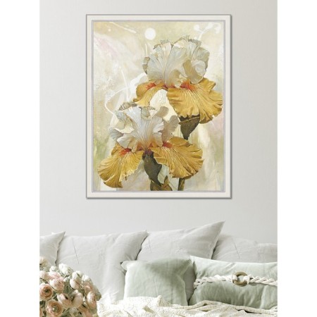 Reproduction of the picture "Romantic irises. No. 2 ”, 50x65, frame (45-a355)-3