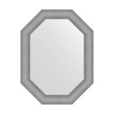 Mirror in the baguette frame, silver chain mail 88 mm, 66x86 cm