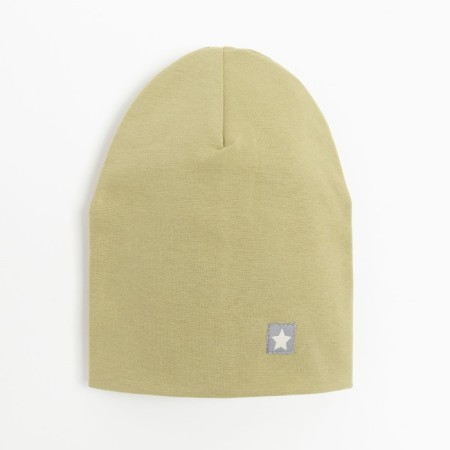 Hat for a boy, olive color, size 54-58