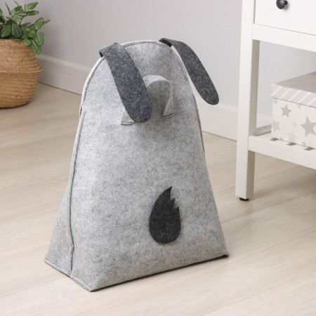 Organizer for storage Funny "Hare-Ochkarik", 42 × 24 × 58 cm, 15 l, color gray color-3