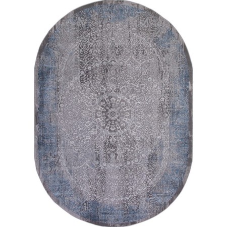Oval Carbon Karmen Hali Armina, size 200x290 cm, color Blue/Blue