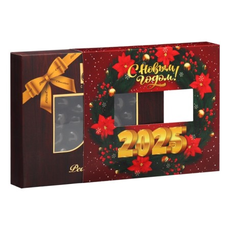 New Year. Chocolate dragee "Arachis in chocolate" Wreath, 100 g-2