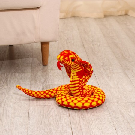 Soft toy "cobra", 20 cm, orange color-3