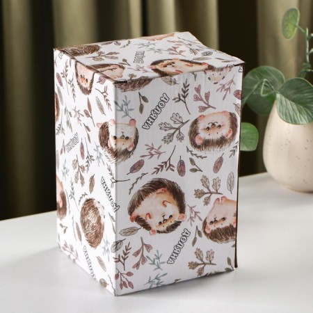 Glass Bank for bulk products with a ceramic lid of the “Hedgehog in Gold”, 950 ml-3