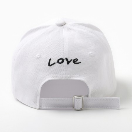 Women's cap Minaku "Love" Color White, rr 56-58-2