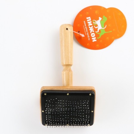 Brush - Wooden Pucrhester "Premium" with drops, base 80 x 60 mm-4