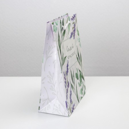 Gift package laminated, packaging, "Best Wishes", MS 18 x 23 x 8 cm-2