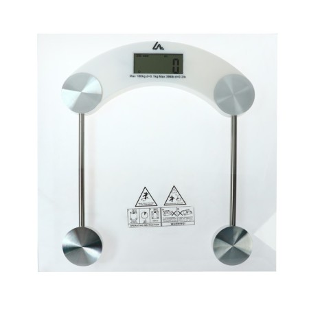Floor Libra Luazon LVE-003, electronic, up to 180 kg, 1xCR2032, glass, white-1