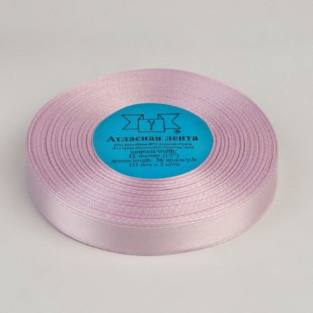 Satin tape, 12 mm × 33 ± 2 m, lilac color-1