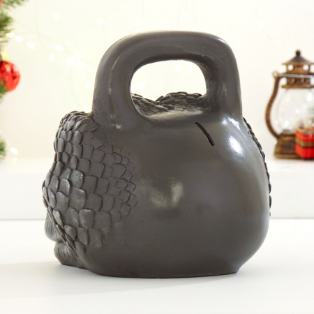 Pig a piggy bank "Giry Snake" Gray Stone, 20cm-2
