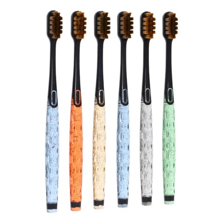 Set of glass toothbrushes, 10,000 bristles, 6 pieces, soft stiffness-20