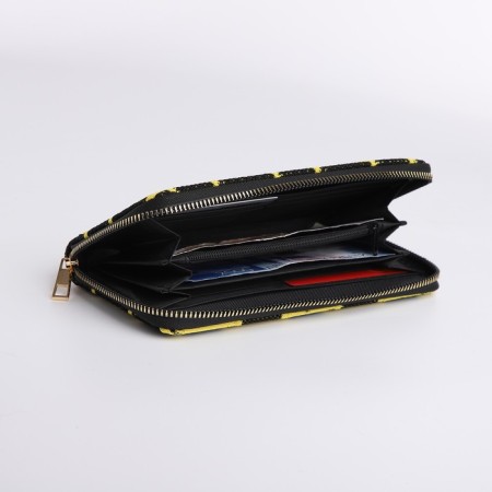 Women's wallet with lightning, black color-3