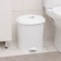 Bucket with pedal, 12 l, white color