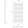Domoterm water heated towel rail "Medea" P15, 500x1200 mm, bronze
