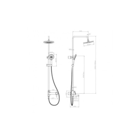 The Lemark Minima LM3862C shower system, single -leaf, tropical shower, watering can, soap dish, chrome 906867-1
