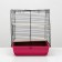 Cage for chinchillas "Pigzon" No. 8 with 2 wooden floors, collapsible, 58x40x48 cm, raspberry