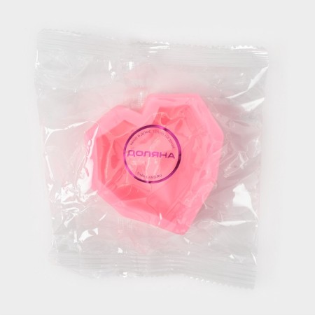 Mold Dolyana "Heart", silicone, 7.5 × 7.5 × 2.5 cm, pink color-5