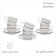 Tea tea set Wy Grace, 12 objects, mug 250 ml 6 pcs, saucer d = 15.5 cm 6 pcs, porcelain