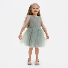 Dress for a girl elegant kaftan, height 110-116 cm (32), green color