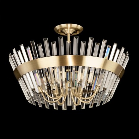 The lamp on the Citilux "Westeros" CL307183, 8x60W, E14, brown color