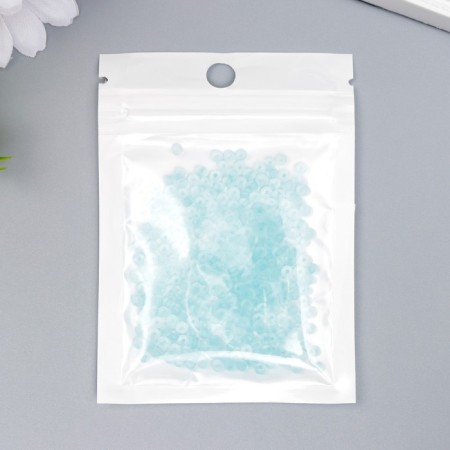 Glass glass 8/0 "matte translucent. Blue water" 10 g-2