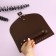 Clap for a bag, with a handle, on a magnetic button, 23 × 21 cm, brown/silver color