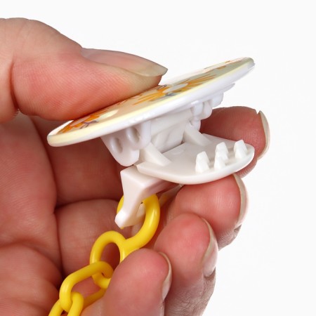 Set: nipple - dummy with the holder "flowers", orthodontic, +6 months, yellow color-10