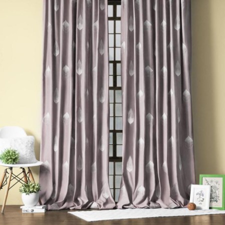 Set of curtains "Alice", size 2x145x270 cm, powder color