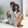 Souvenir Polystone "Children - Friendship" white -gold 21x8x21 cm