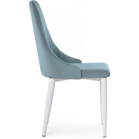 STULL OF THE METALAL CARA Kora Metal/velor, White/Blue 47x57x89 cm-2