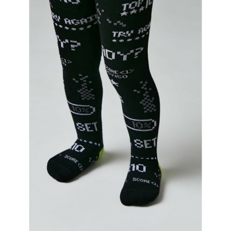 Pantyhose children's cotton Conte kids tip-top, height 80-86 cm, black color-1