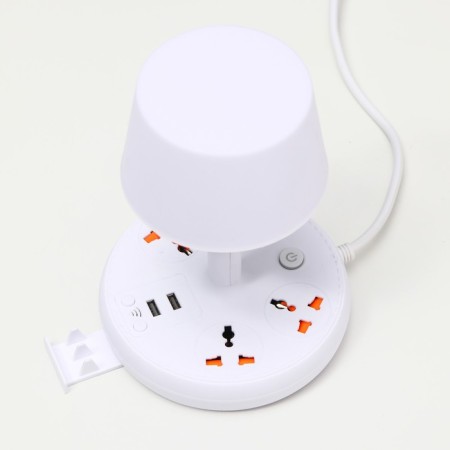 Board Lamp "ERA" LED 5W 3000K-6000K 4 outlet 2xUSB2.0 MIX 15x15x22cm RISALUX-11