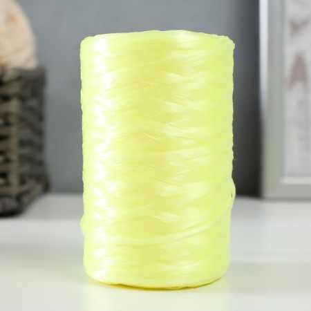 Yarn "for knitting washcloths" 100% polypropylene 400m/100 ± 10 g in the shape of a cylinder (lemon)-1
