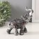 Polystone souvenir "Silver Elephant in Popone with Rubins" 13x7.5x15.5 cm