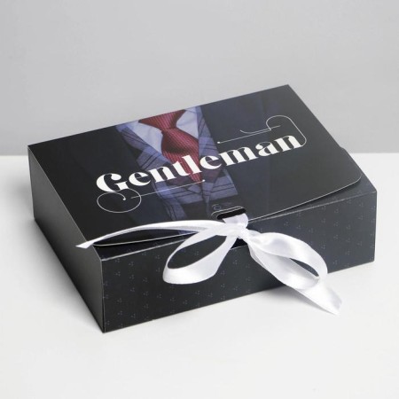 Gift folding box, packaging, "gentleman", 16.5 x 12.5 x 5 cm-1