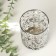 Summary metal, glass for 1 candle "Crystals and sunflowers" silver 13x9x9 cm