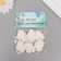 Decor for the creativity of Polystone "Steam" White set 6 pcs 3x2.8 cm
