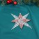 Decoration Christmas tree "Star shine Sede gloomy" 12x12 cm, transparent pink