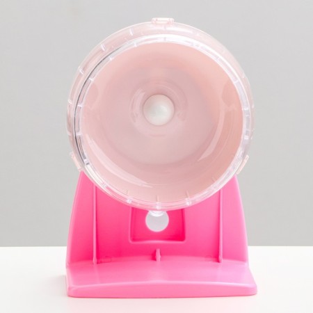 Carno rodents wheel is quiet, on a stand, 12 cm, pink-1