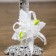 Glass candlestick, plastic on 1 candle "heartbeat" glass on the leg silver 14.5x6x6 cm