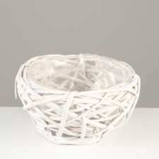 Kashpo, 19x12 cm, willow, white