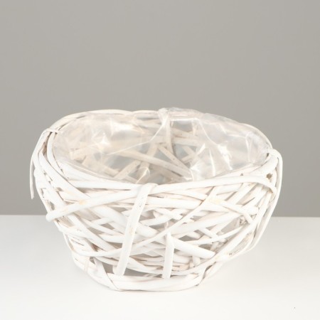 Kashpo, 19x12 cm, willow, white
