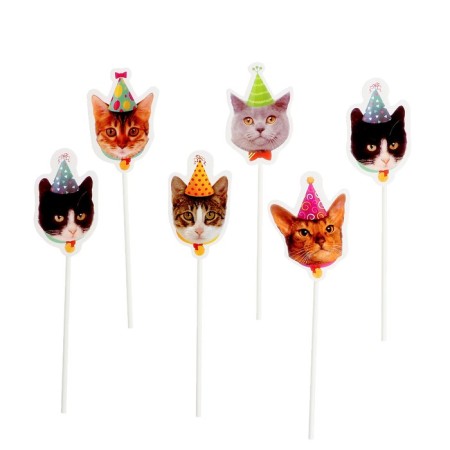 Set for decorating "Happy Birthday" cats, set 7 pcs-5