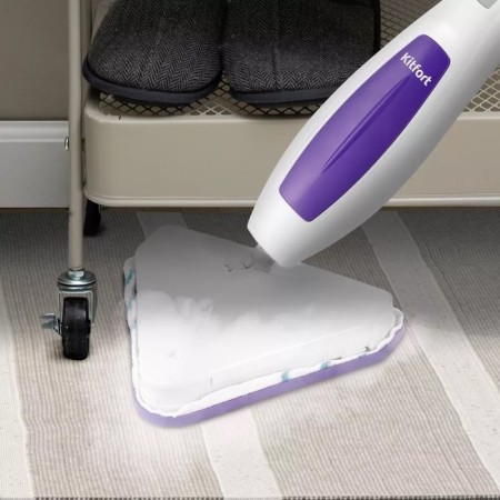 The steam mop Kitfort KT-1056, 1300 W, 450 ml, cord 4.7 m, white-violet-6