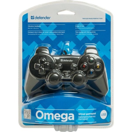 Defender Omega USB gamepad, wired, vibration, for PC, USB, black-2
