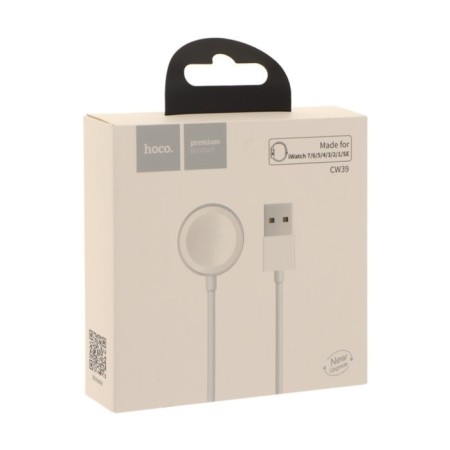 Hoco CW39, MAGSAFE, Magnet, USB, 1 A, 1.2 m, white wireless charger.-5