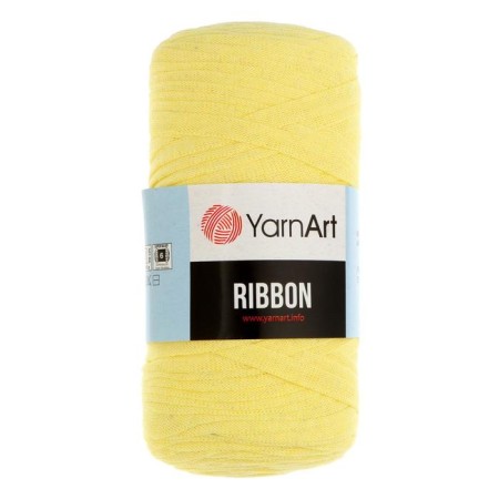 Ribbon yarn 40% polyester, 60% cotton 125m/250g (754 St. Yellow)-1