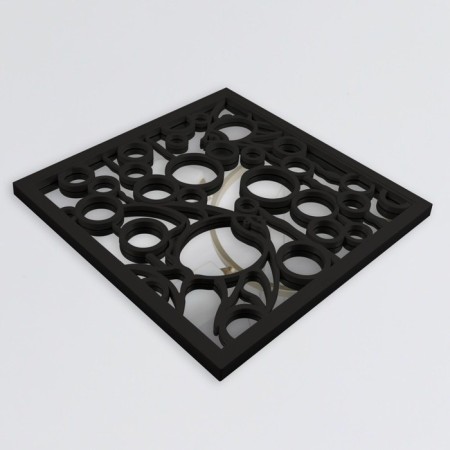 Wall mirror "fish", mirror surface 34.5 × 34.5 cm, black color-3