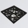 Wall mirror "fish", mirror surface 34.5 × 34.5 cm, black color
