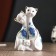 Souvenir ceramics "Two cats with a kitten" 13x8 cm